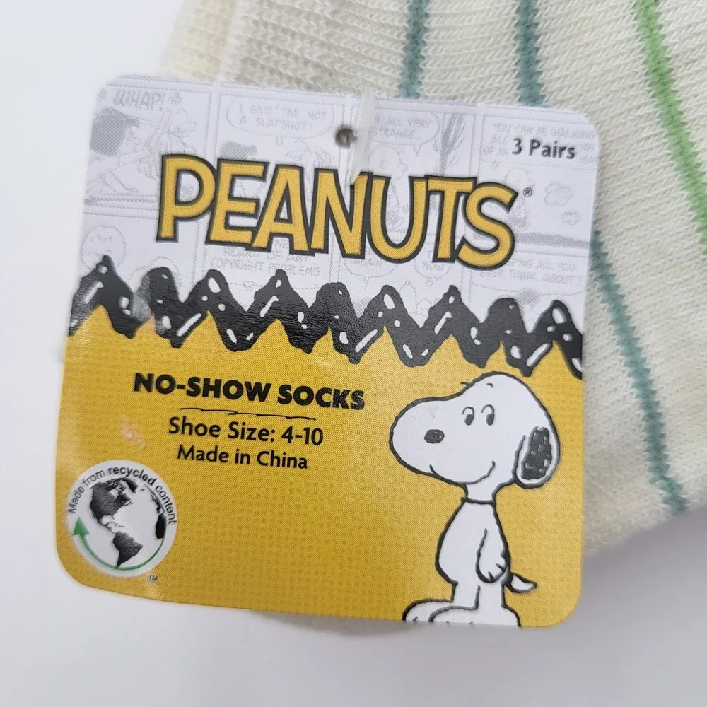 Peanuts Snoopy‎ & Looney Tunes 3 Pair Women's Shoe Size 4-10 No-Show Socks